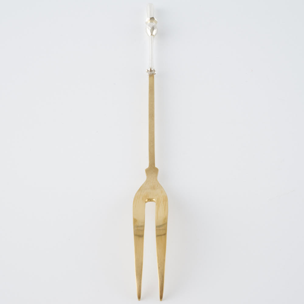 作家 出澤麻衣子 6月のデザートフォーク(真鍮、銀) 素数 金工もの