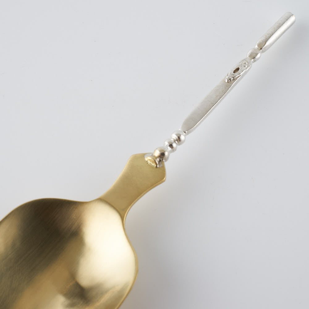 作家 出澤麻衣子 茶さじ H11.5 素数 金工もの