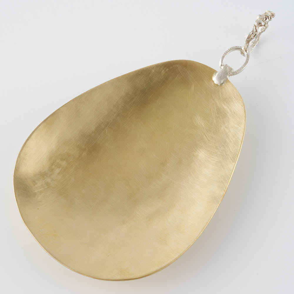 作家 出澤麻衣子 サーバースプーン(真鍮、銀) 素数 金工もの