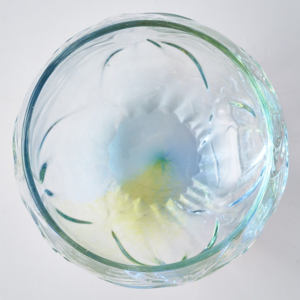 ガラス作家 佐藤望美 knit-kaleidoscope- グラス ブルー ¥5,500 大人の
