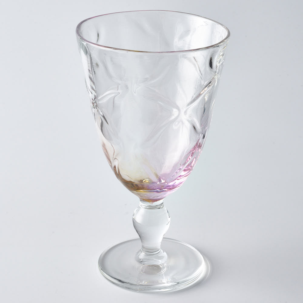 ガラス作家 佐藤望美 knit-kaleidoscope- ゴブレット ピンク ¥8,800