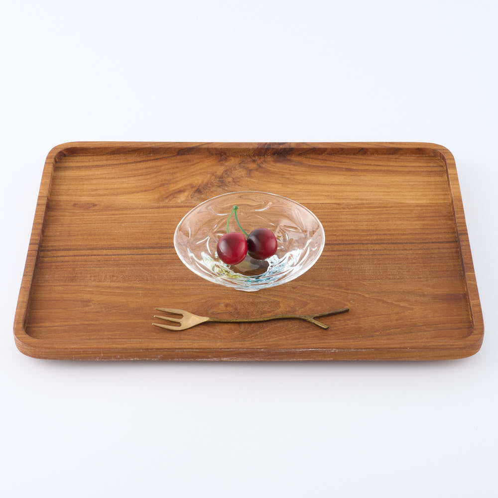 ガラス作家 佐藤望美 knit-kaleidoscope- 小皿 ブルー ガラス作家 佐藤望美 ガラスもの