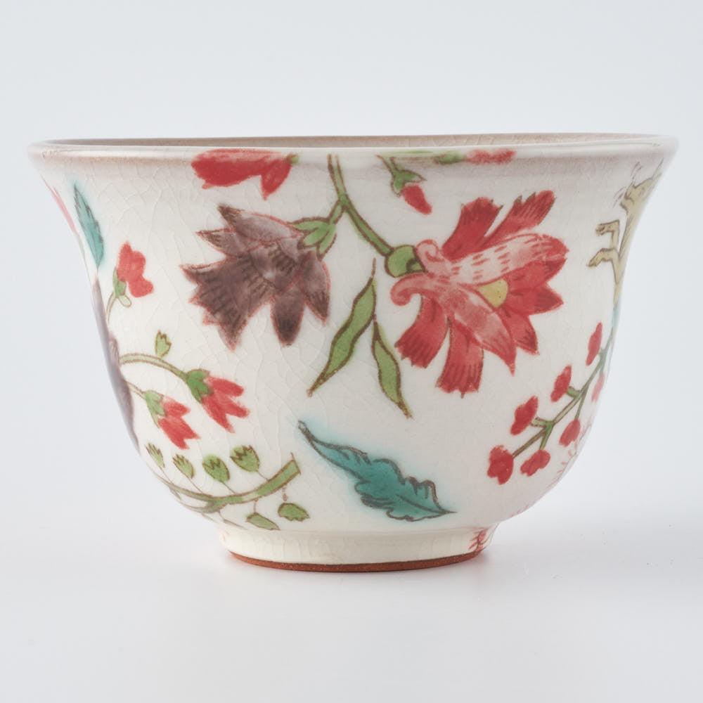 うつつ窯 作家 稲積佳谷 伝説の怪獣 湯呑み 怪獣 赤 うつつ窯 作家 稲積佳谷 陶磁器作家もの