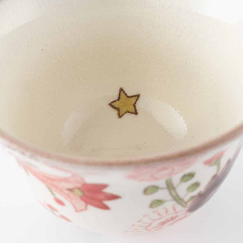 うつつ窯 作家 稲積佳谷 伝説の怪獣 湯呑み 怪獣 赤 うつつ窯 作家 稲積佳谷 陶磁器作家もの