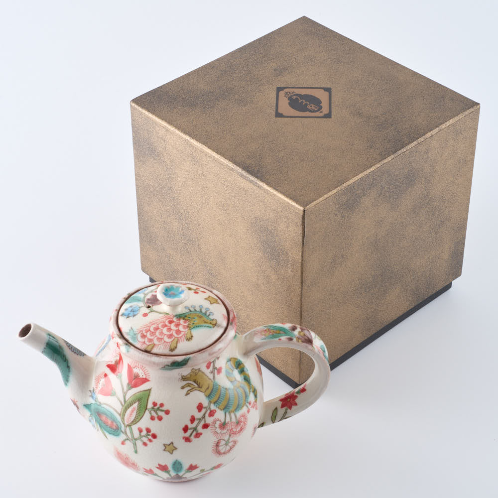 うつつ窯 作家 稲積佳谷 伝説の怪獣 ポット 赤 うつつ窯 作家 稲積佳谷 陶磁器作家もの