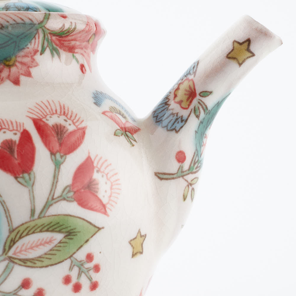 うつつ窯 作家 稲積佳谷 伝説の怪獣 ポット 赤 うつつ窯 作家 稲積佳谷 陶磁器作家もの