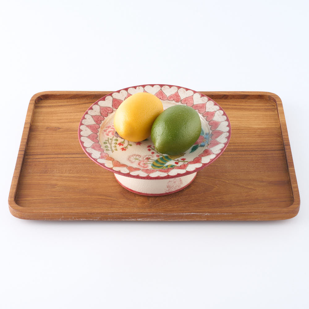 うつつ窯 作家 稲積佳谷 伝説の怪獣 ケーキスタンド 赤 ¥23,100 大人の