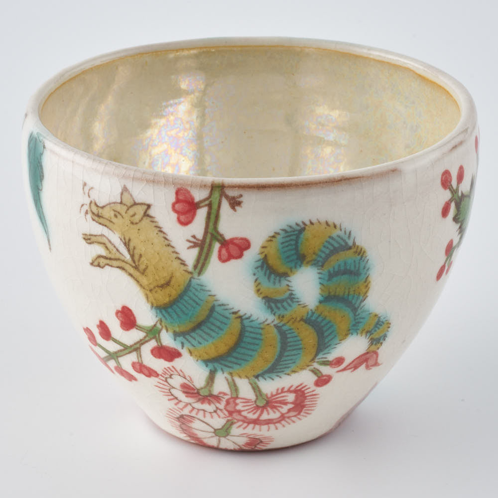 うつつ窯 作家 稲積佳谷 伝説の怪獣 カップ 怪獣 赤 うつつ窯 作家 稲積佳谷 陶磁器作家もの