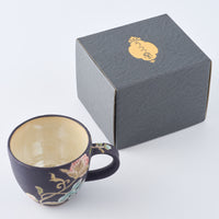 うつつ窯 作家 稲積佳谷 夢窓華 マグカップ 濃紺 うつつ窯 作家 稲積佳谷 陶磁器作家もの