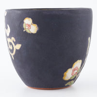 うつつ窯 作家 稲積佳谷 夢窓華 マグカップ 濃紺 うつつ窯 作家 稲積佳谷 陶磁器作家もの