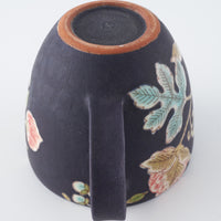 うつつ窯 作家 稲積佳谷 夢窓華 マグカップ 濃紺 うつつ窯 作家 稲積佳谷 陶磁器作家もの