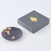 うつつ窯 作家 稲積佳谷 夢窓華 小皿 濃紺 うつつ窯 作家 稲積佳谷 陶磁器作家もの