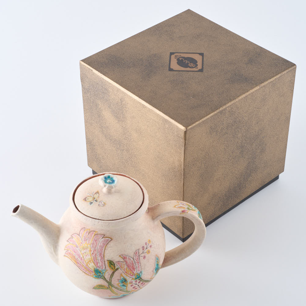 うつつ窯 作家 稲積佳谷 夢窓華 ポット ピンク うつつ窯 作家 稲積佳谷 陶磁器作家もの