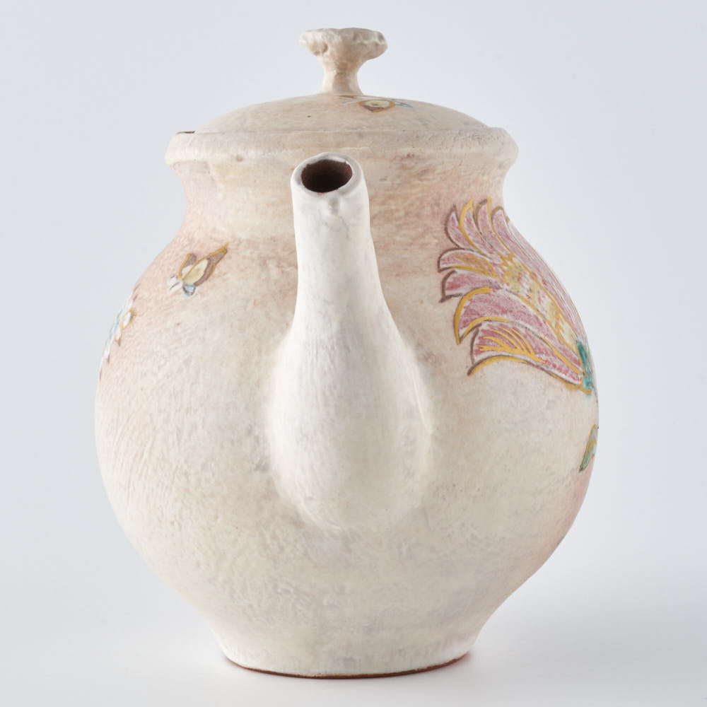 うつつ窯 作家 稲積佳谷 夢窓華 ポット ピンク うつつ窯 作家 稲積佳谷 陶磁器作家もの