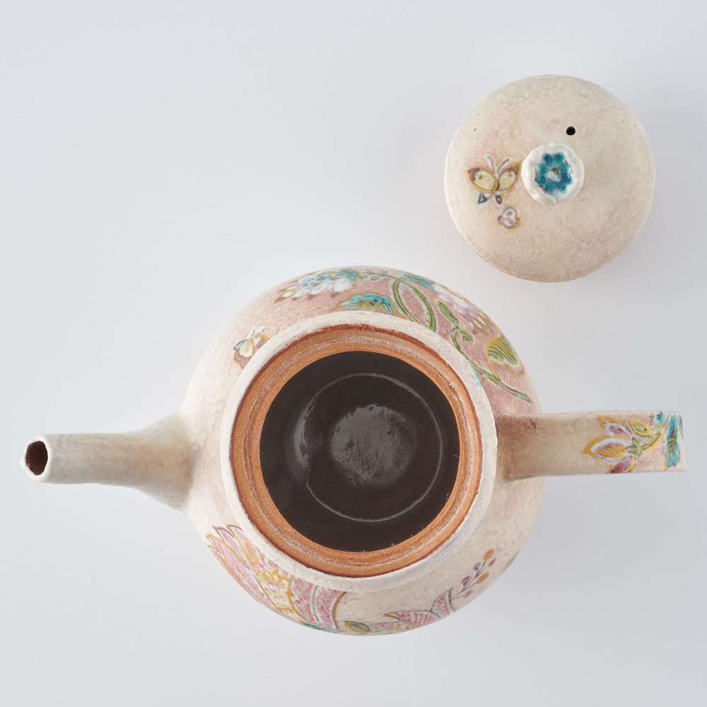 うつつ窯 作家 稲積佳谷 夢窓華 ポット ピンク うつつ窯 作家 稲積佳谷 陶磁器作家もの