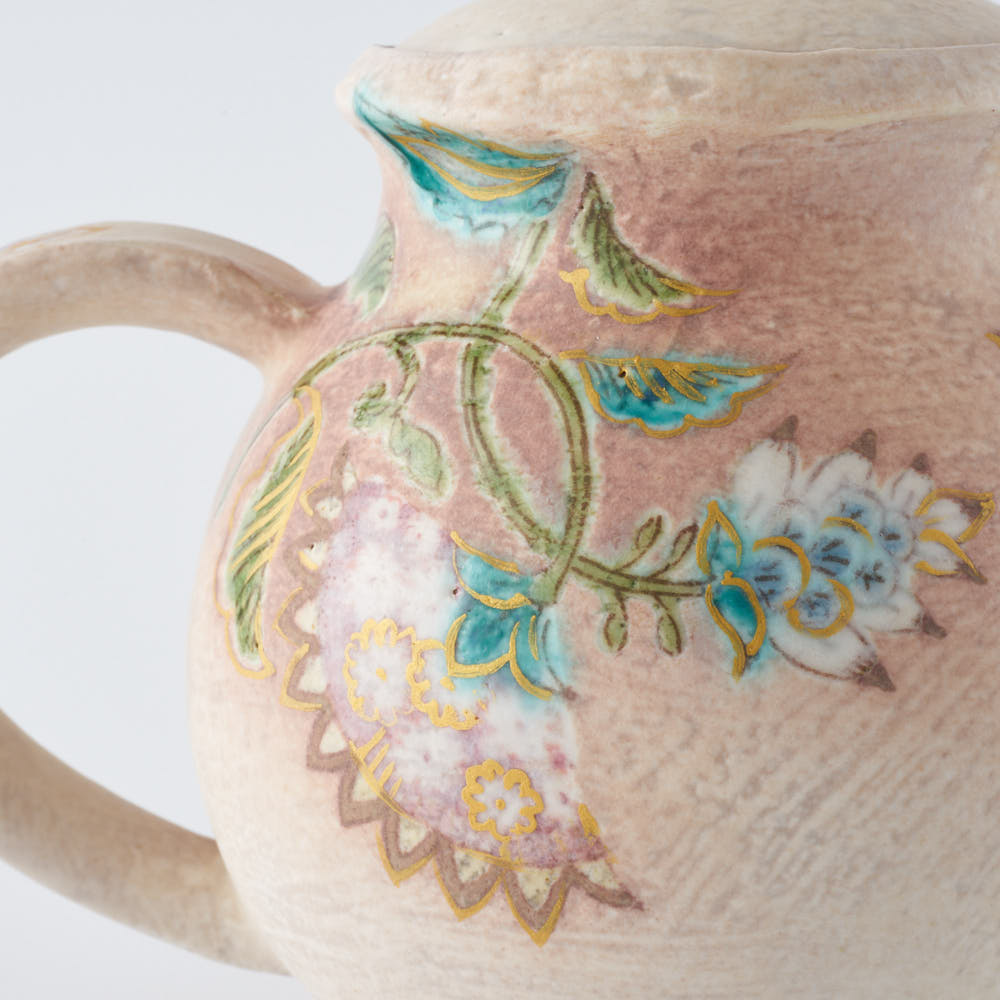 うつつ窯 作家 稲積佳谷 夢窓華 ポット ピンク うつつ窯 作家 稲積佳谷 陶磁器作家もの