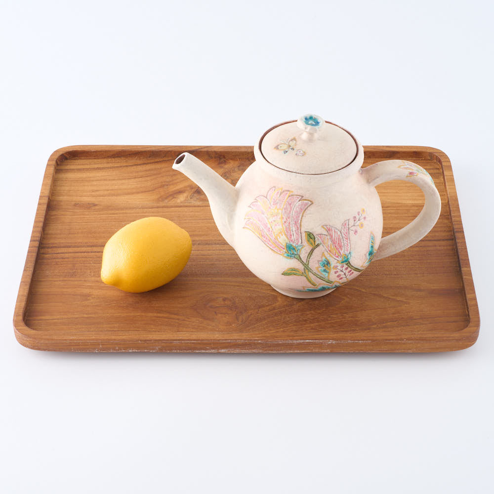 うつつ窯 作家 稲積佳谷 夢窓華 ポット ピンク うつつ窯 作家 稲積佳谷 陶磁器作家もの