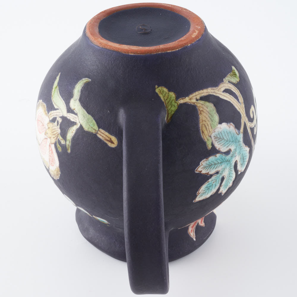 うつつ窯 作家 稲積佳谷 夢窓華 ポット 濃紺 うつつ窯 作家 稲積佳谷 陶磁器作家もの