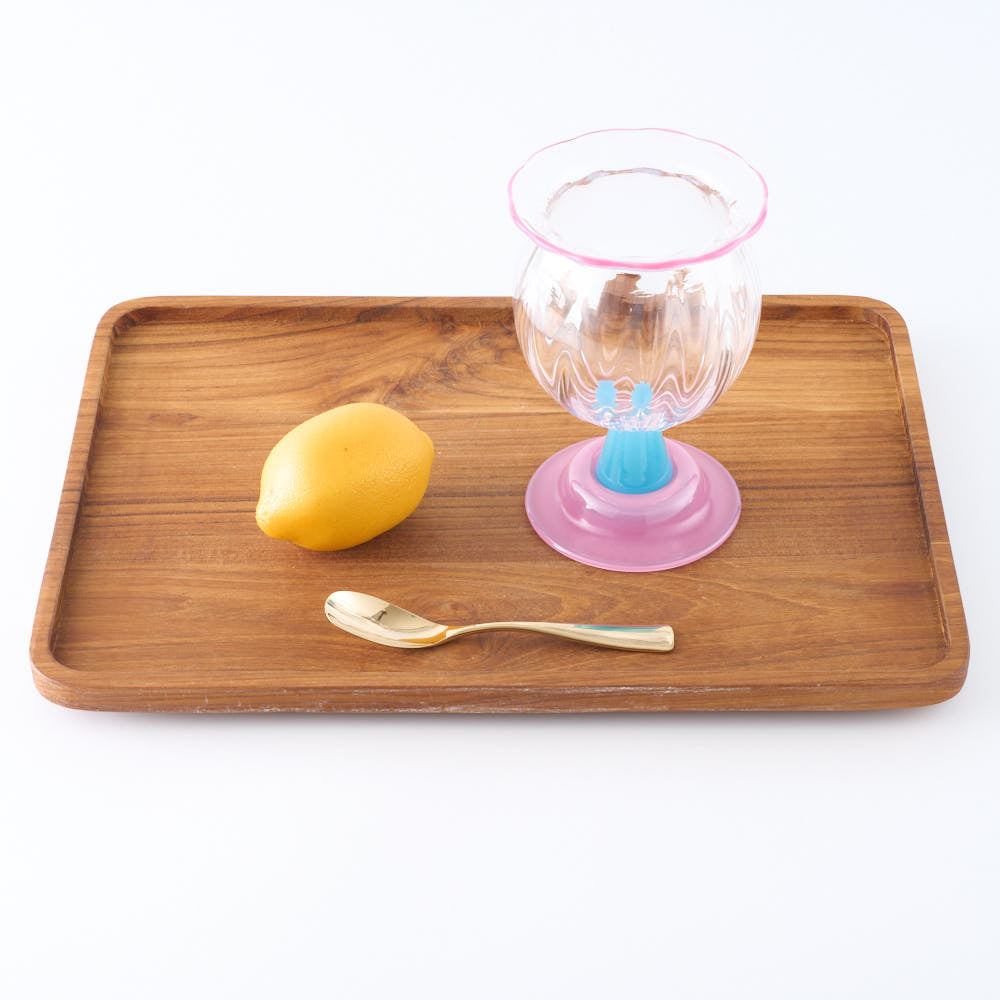 ガラス作家 北形槙子 poppin' parfait clear (PK×LBL) ¥17,600 大人の