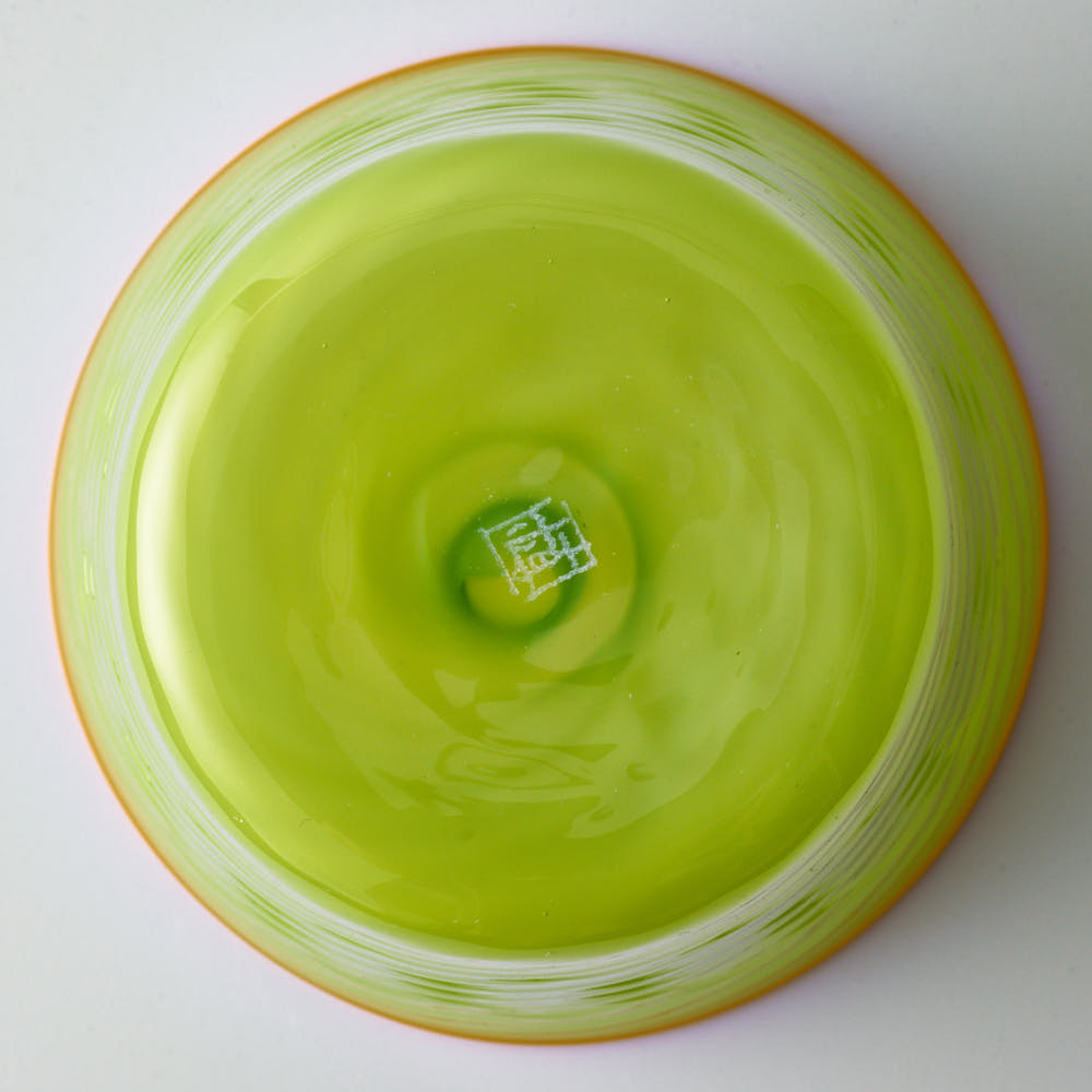 ガラス作家 北形槙子 poppin' amiami rock (LGR×YL) ガラス作家 北形槙子 ガラスもの