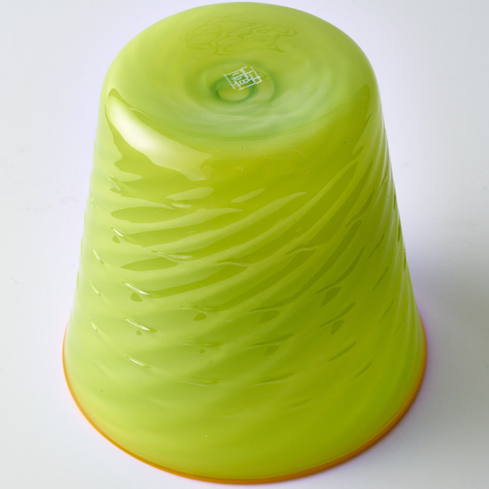 ガラス作家 北形槙子 poppin' amiami rock (LGR×YL) ガラス作家 北形槙子 ガラスもの