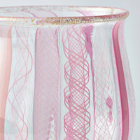 ガラス作家 北形槙子 彩色LACE sake cup(PK/WH) ガラス作家 北形槙子 ガラスもの