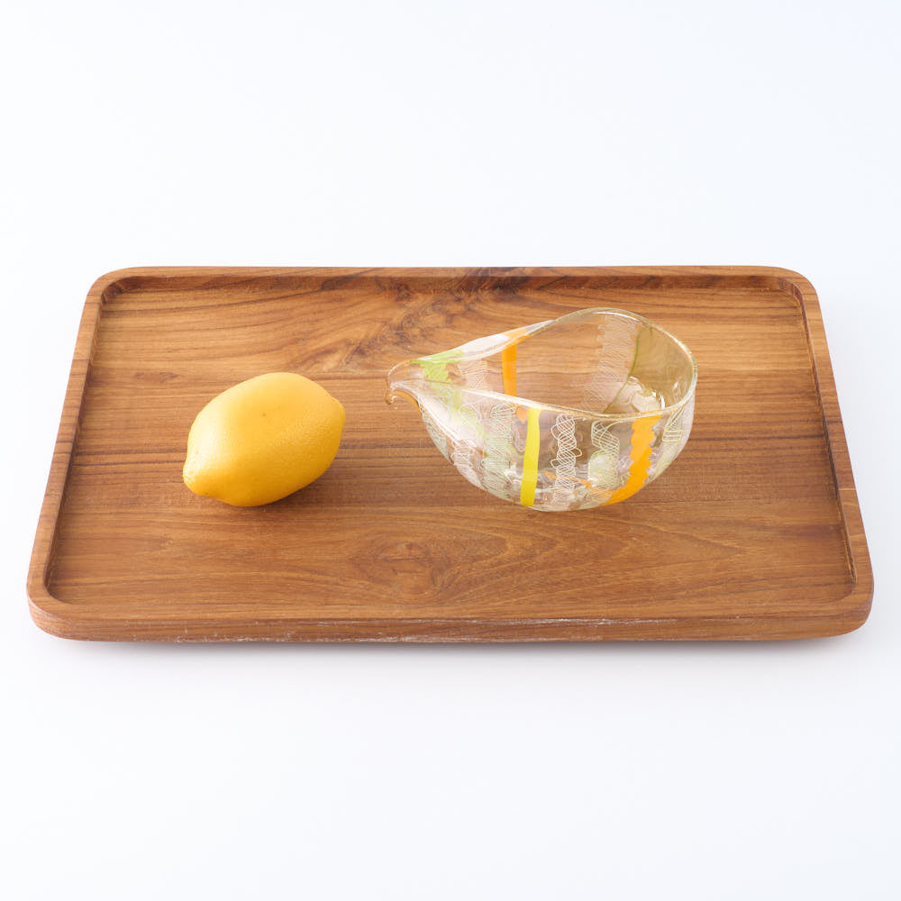 ガラス作家 北形槙子 彩色LACE lipped bowl(LGR×YL/WH) ガラス作家 北形槙子 ガラスもの