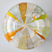 ガラス作家 北形槙子 彩色LACE sake cup(LGR×YL/WH) ガラス作家 北形槙子 ガラスもの