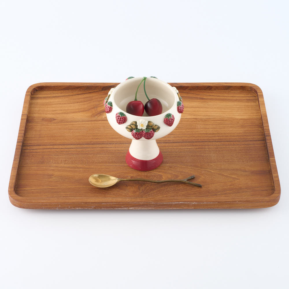 碧猫堂あお 苺のデザートカップ 碧猫堂あお 陶磁器作家もの