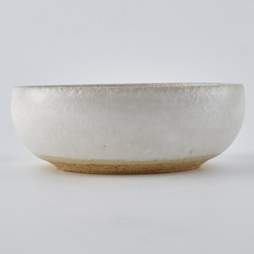 作家 鈴木まるみ 平ボウル maru(M) 糠白 作家 鈴木まるみ 陶磁器作家もの