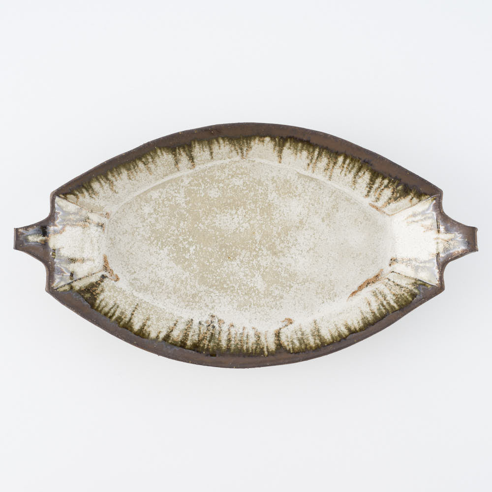 作家 藤原純 箱舟プレート L 白 ¥5,500 大人の焼き物