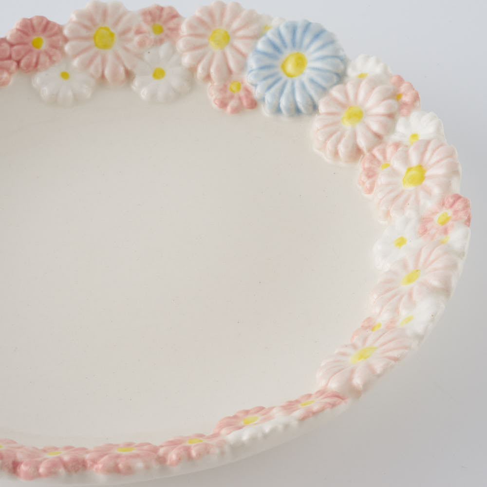 つちのわ 作家 石黒美佐緒 花かんむり mixピンク(小) つちのわ 作家 石黒美佐緒 陶磁器作家もの