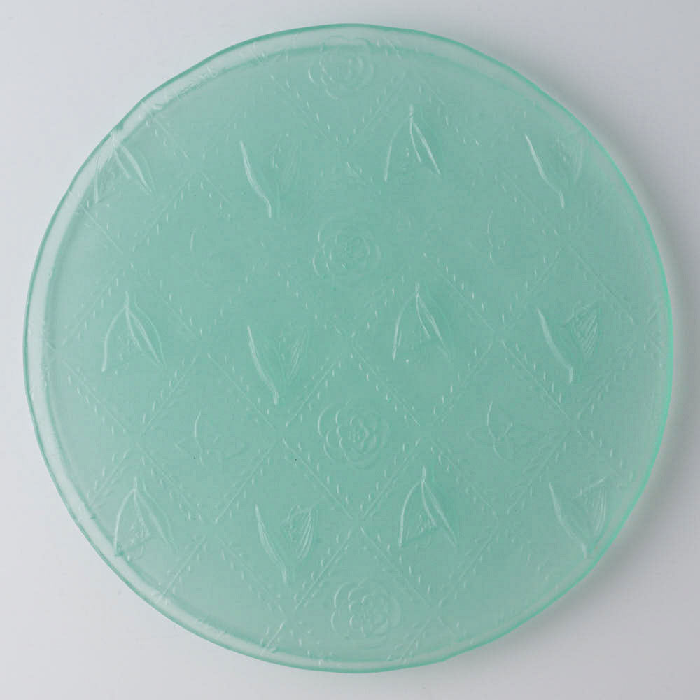 つちのわ 作家 石黒美佐緒 MAY ガラスの盆皿 グリーン ¥22,000 大人の