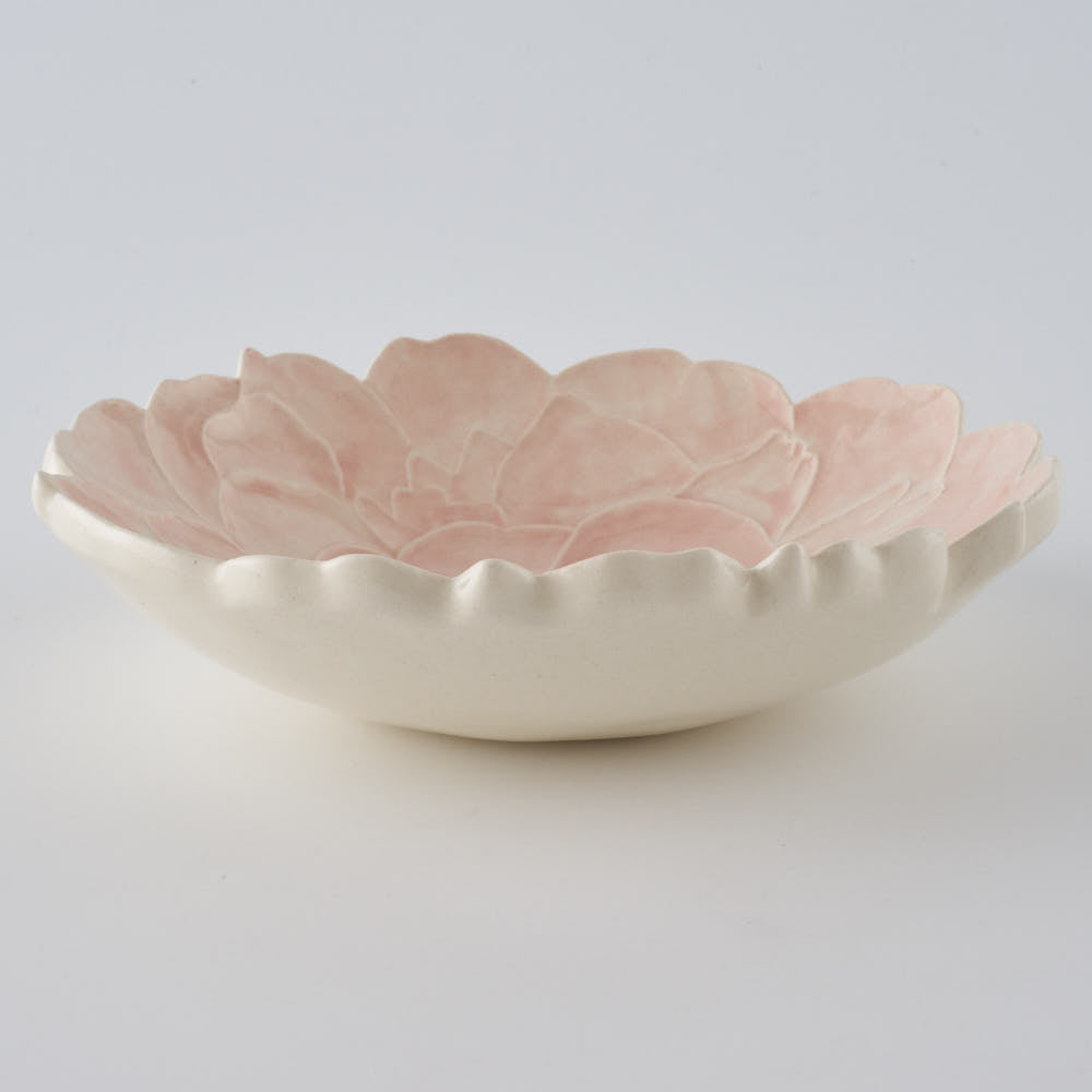 つちのわ 作家 石黒美佐緒 芍薬 ボウル ピンク つちのわ 作家 石黒美佐緒 陶磁器作家もの