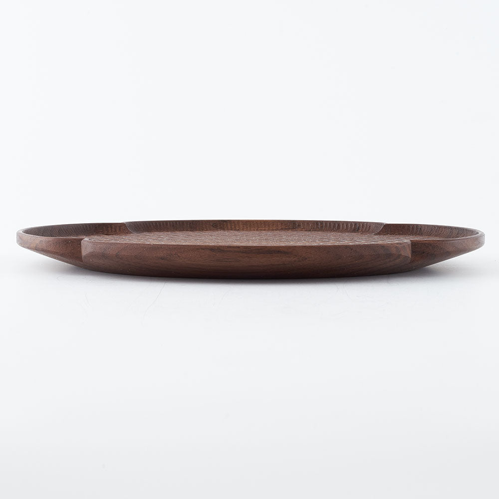 木工房玄 作家 高塚和則 花型パン皿 大 ウォールナット 木工房玄 作家 高塚和則 木工もの