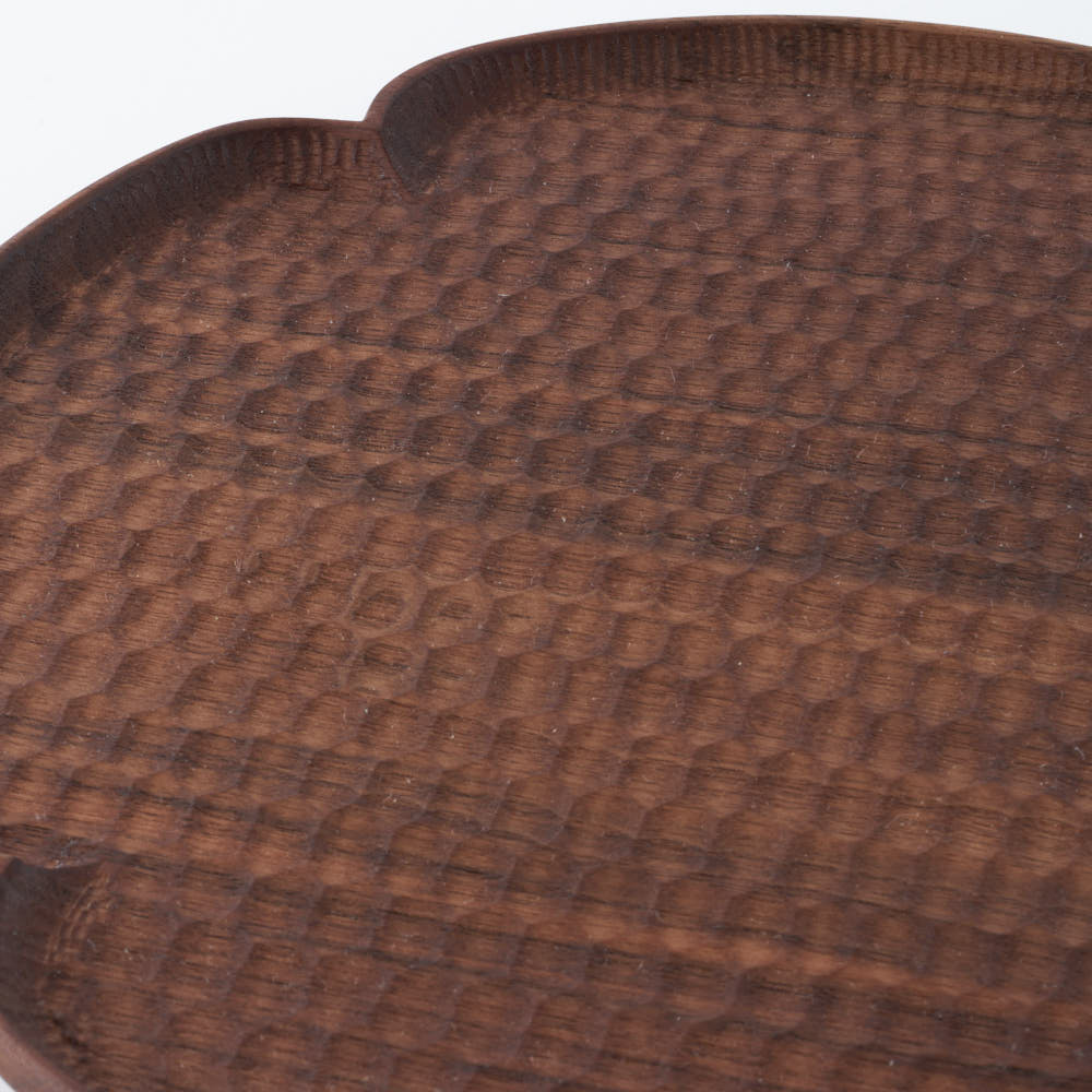 木工房玄 作家 高塚和則 花型パン皿 大 ウォールナット 木工房玄 作家 高塚和則 木工もの