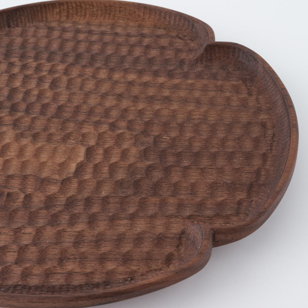 木工房玄 作家 高塚和則 花型パン皿 中 ウォールナット 木工房玄 作家 高塚和則 木工もの