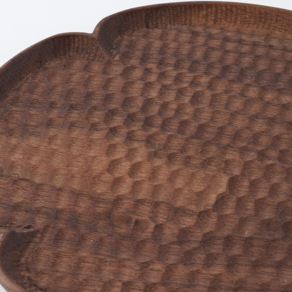 木工房玄 作家 高塚和則 花型パン皿 中 ウォールナット 木工房玄 作家 高塚和則 木工もの