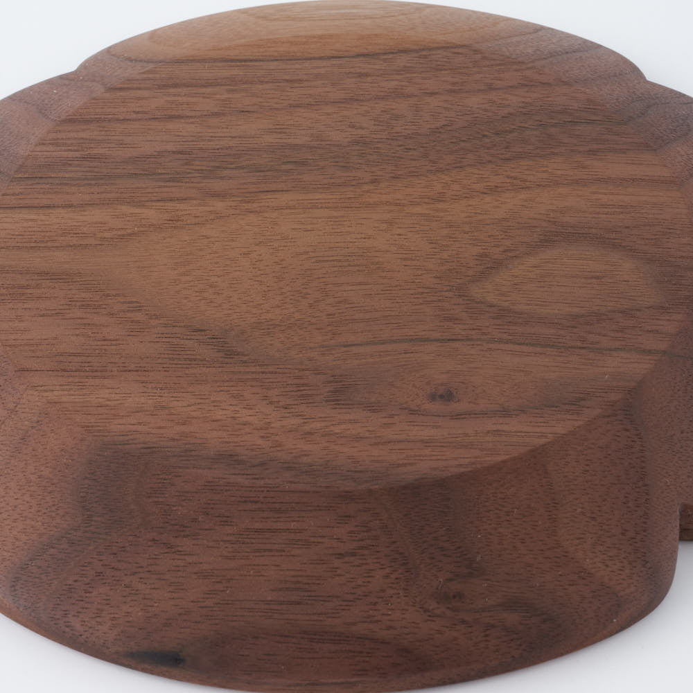 木工房玄 作家 高塚和則 花型パン皿 中 ウォールナット 木工房玄 作家 高塚和則 木工もの