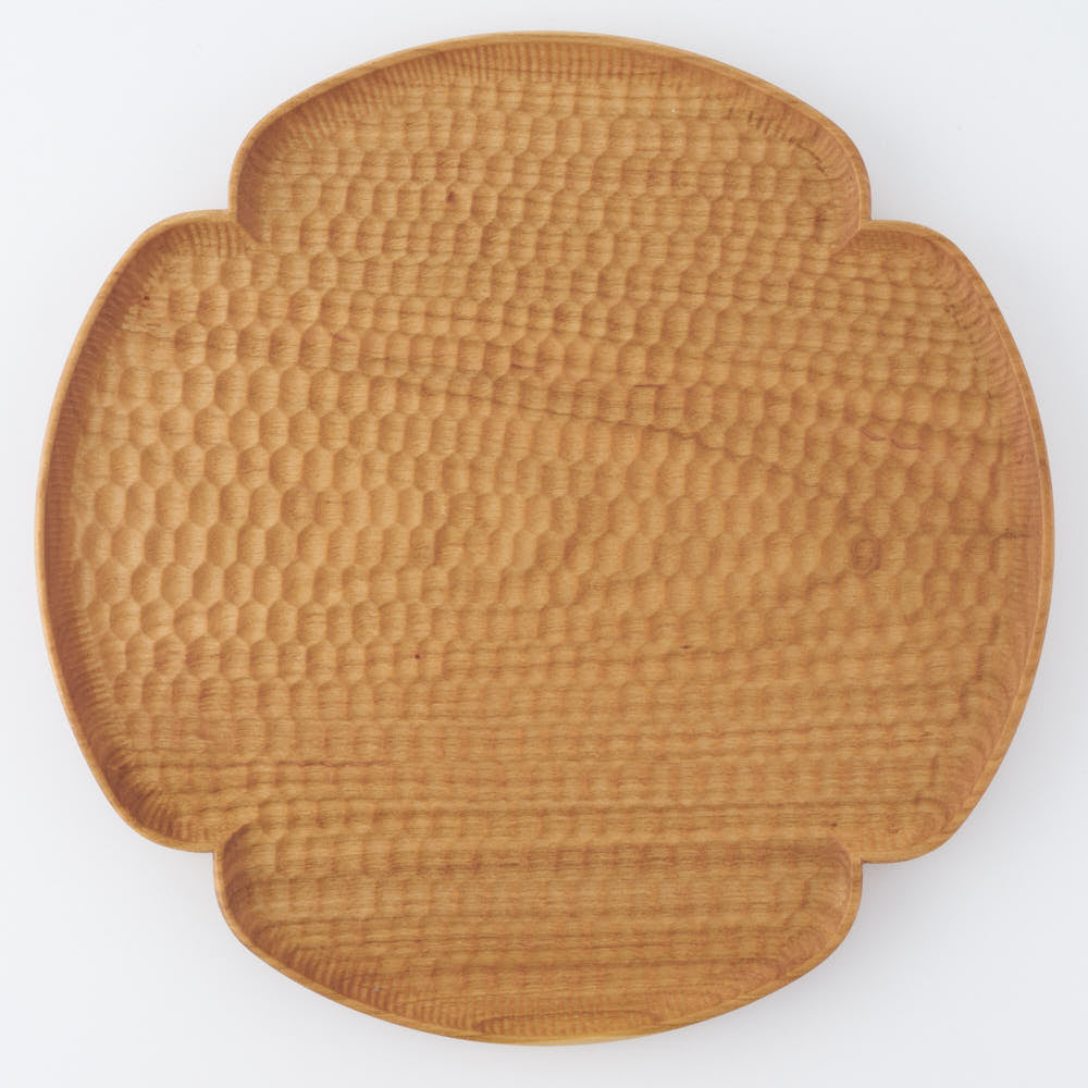 木工房玄 作家 高塚和則 花型パン皿 特大 さくら 木工房玄 作家 高塚和則 木工もの