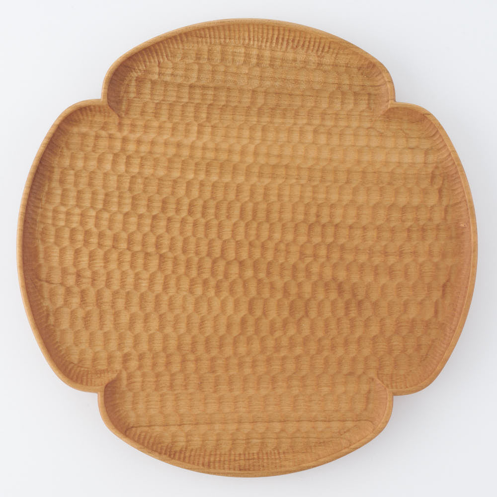 木工房玄 作家 高塚和則 花型パン皿 大 さくら 木工房玄 作家 高塚和則 木工もの