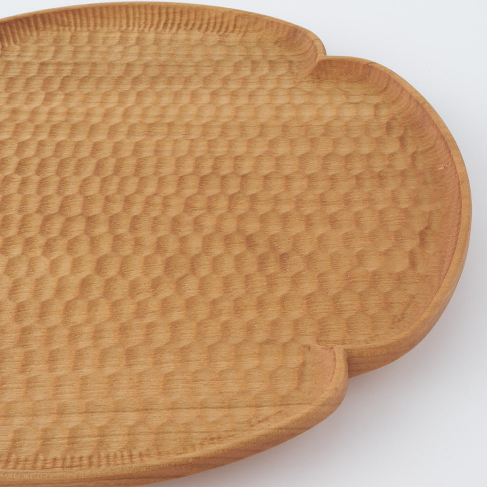 木工房玄 作家 高塚和則 花型パン皿 大 さくら 木工房玄 作家 高塚和則 木工もの