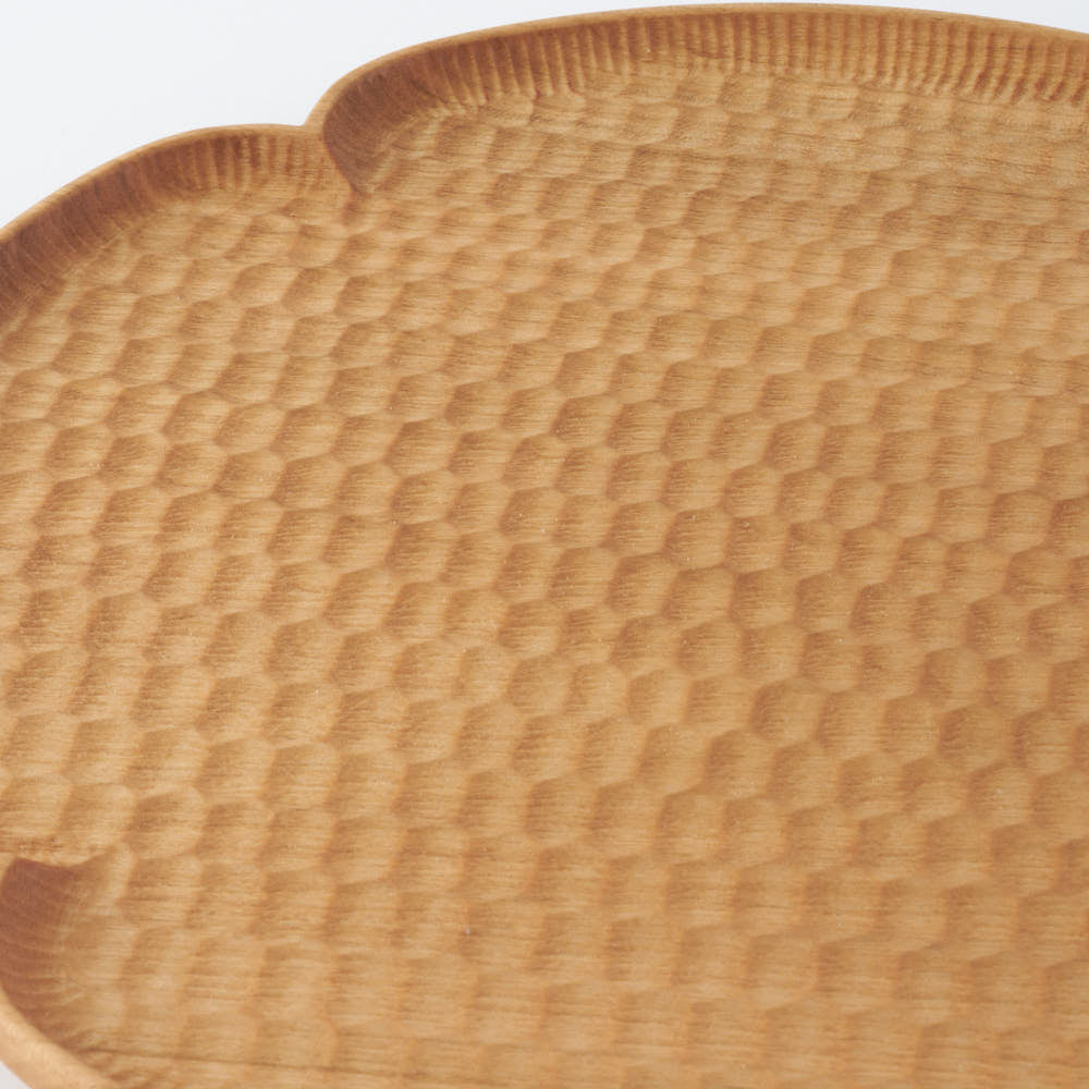 木工房玄 作家 高塚和則 花型パン皿 大 さくら 木工房玄 作家 高塚和則 木工もの