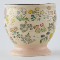 ははみや flower garden酒杯 ピンク ははみや 陶磁器作家もの