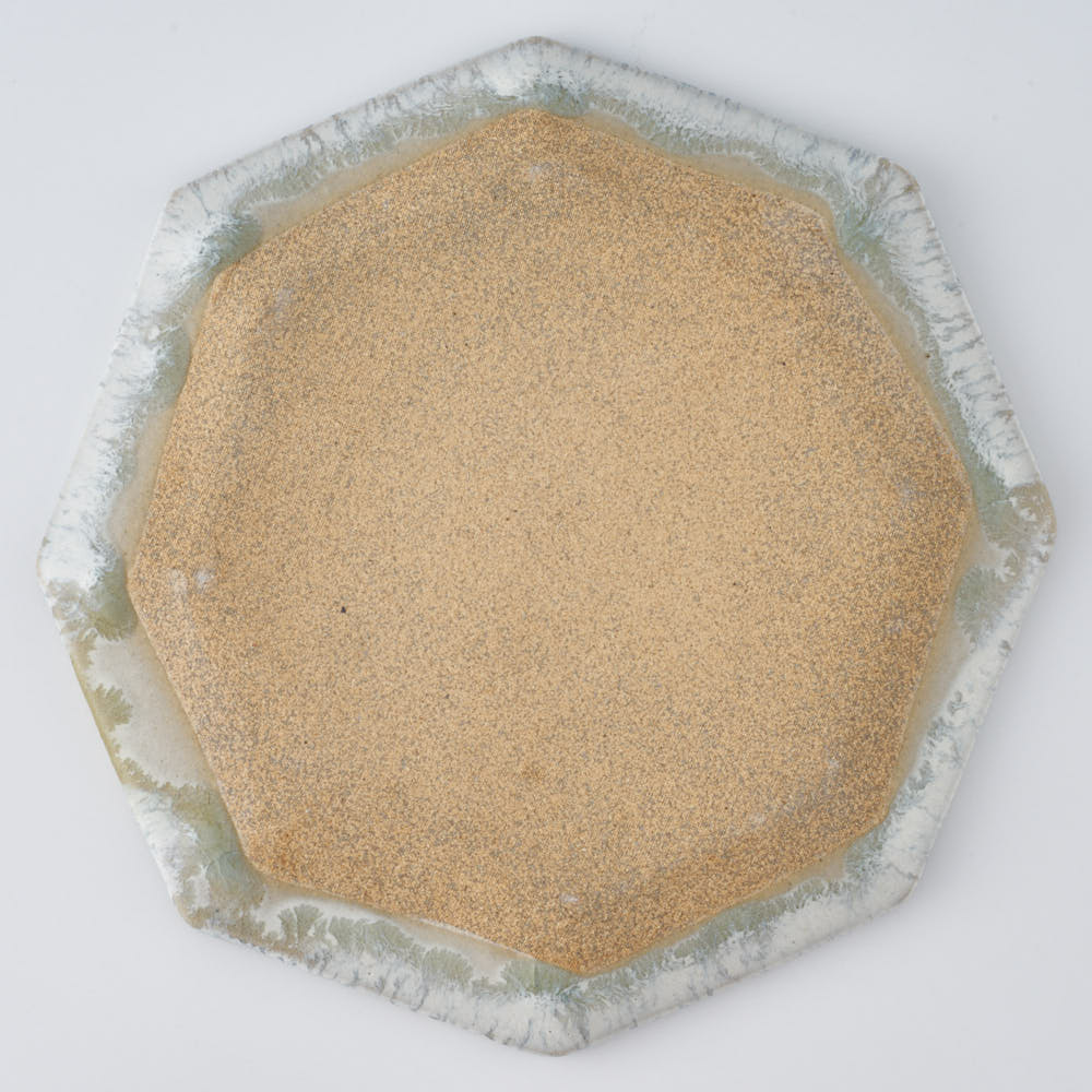 作家 村澤享 青灰釉八角皿 作家 村澤享 陶磁器作家もの