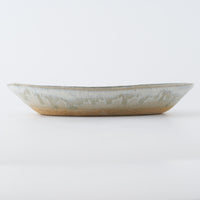 作家 村澤享 青灰釉楕円鉢 作家 村澤享 陶磁器作家もの