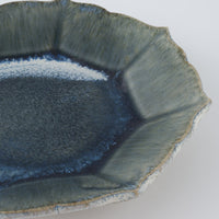 作家 村澤享 青灰釉稜花八角皿 作家 村澤享 陶磁器作家もの