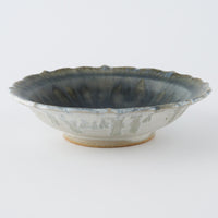 作家 村澤享 青灰釉稜花小皿 作家 村澤享 陶磁器作家もの