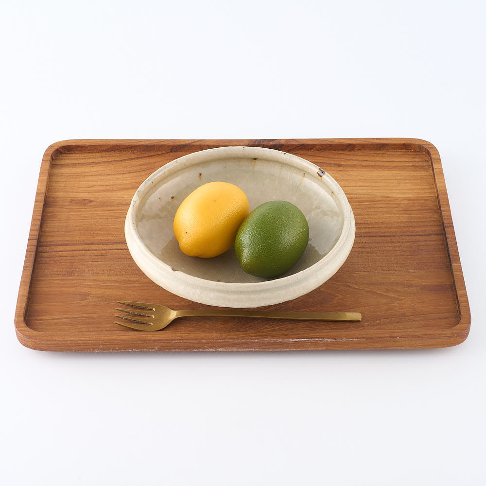 作家 中村哲雄 粉引 丸縁鉢（6寸） ¥4,158 大人の焼き物