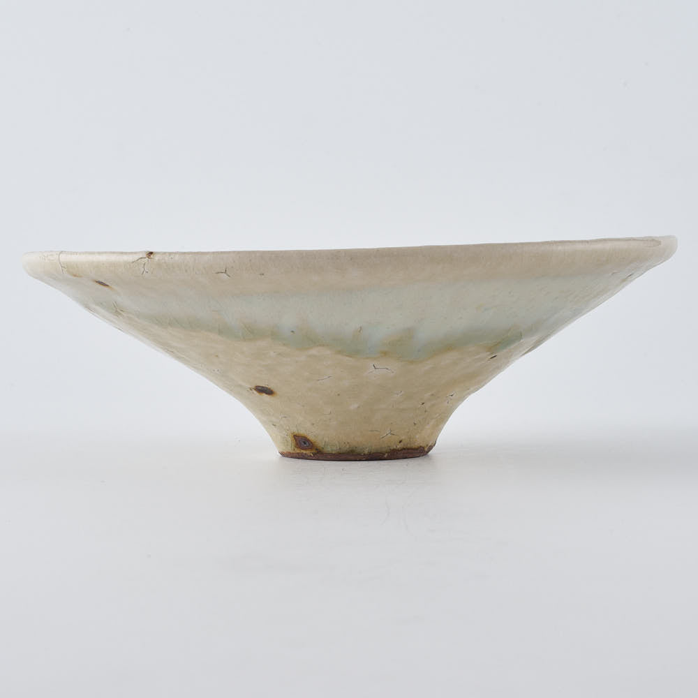 作家 中村哲雄 白釉 線鉢5寸